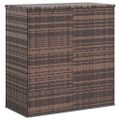 vidaXL Záhradný úložný box z polyratanu 100x49x103,5 cm hnedý