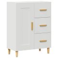vidaXL Komoda biela 69,5x34x90 cm spracované drevo
