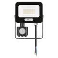 LED reflektor GLARO EMOS ZS2324B s pohybom čidlom, 20 W, čierna, IP54, 2000 lm, neutrálna biela