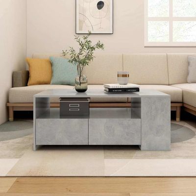 vidaXL Konferenčný stolík betónový sivý 102x55x42 cm kompozitné drevo