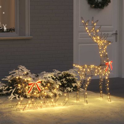 vidaXL Sob s sane 200 LED Teplá biela 70 x 26 x 129 cm Ratan