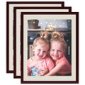 vidaXL Fotorámiky na stenu , koláž 3 ks, tmavočervené 40x50 cm