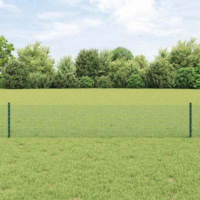 vidaXL Zvarené pletivo s podperami 50 x 0,4 m PVC potiahnutá oceľ
