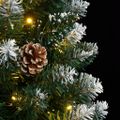 vidaXL Umelý úzky vianočný stromček s 300 LED 180 cm