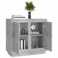 vidaXL Komoda betónová sivá 80x34x75 cm kompozitné drevo