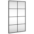 vidaXL Nástenné zrkadlo čierne 40x80 cm obdĺžnikové železné