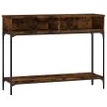 vidaXL Konzolový stolík dymový dub 100x30,5x75 cm kompozitné drevo