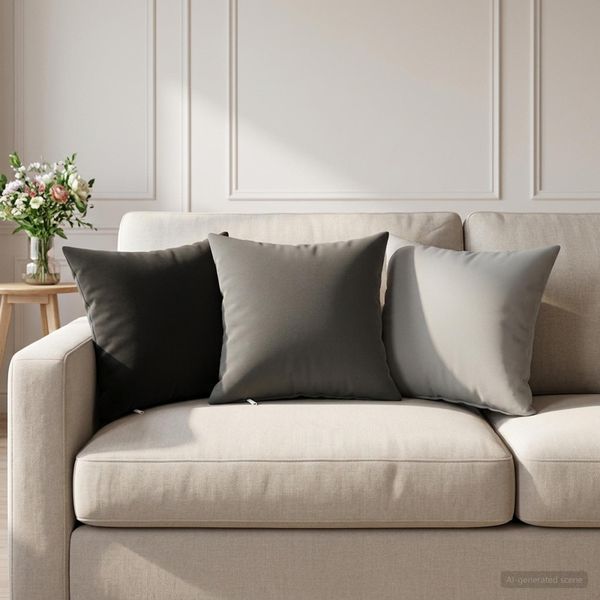 vidaXL Poťah na podložku 6 pcs HEERLEN Antracitová 40 x 40 cm