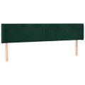 vidaXL Čelo postele s LED tmavozelené 163x16x78/88 cm zamat