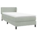 vidaXL Posteľný rám boxsping s matracom bledosivý 90x220 cm zamat