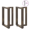 vidaXL Nohy k jedálenskému stolu v tvare T, 2 ks, čierne, 50x35x(72-73) cm, oceľ