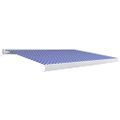 vidaXL Kazetová markíza s motorom modro-biela 400x300 cm
