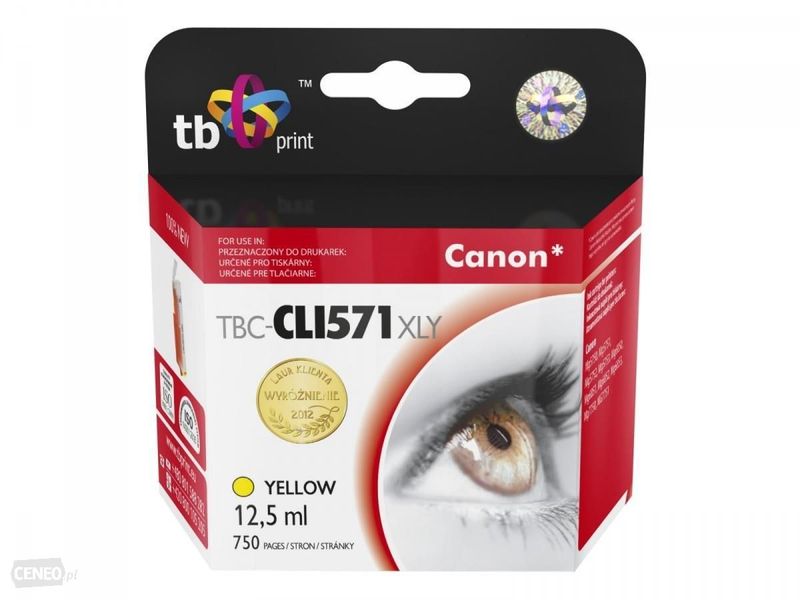 Ink. kazeta TB komp. s Canon CLI-571XL,0334C001 YE