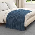 vidaXL Prikrývky na hodenie 6 ks Námornícka modrá 150 x 130 cm 2.75 kg