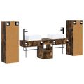 vidaXL Sada kúpeľňového nábytku 5 ks Dymový dub 33 x 34,5 x 100 cm