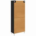 vidaXL Highboard Čierny dub 69,5 x 34 x 180 cm Kompozitné drevo