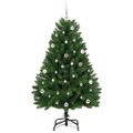vidaXL Umelý Sklápací Vianočný Stromček Zelená 150 cm PVC a oceľ