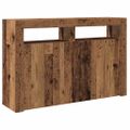 vidaXL TV skrinka s LED staré drevo 115,5x30x75 cm kompozitné drevo