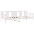 vidaXL Vysúvacia denná posteľ zásuvky biela 90x190 cm masívna borovica