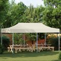 vidaXL Párty stan 291 x 580 x 315 cm Krémová Oxfordská látka
