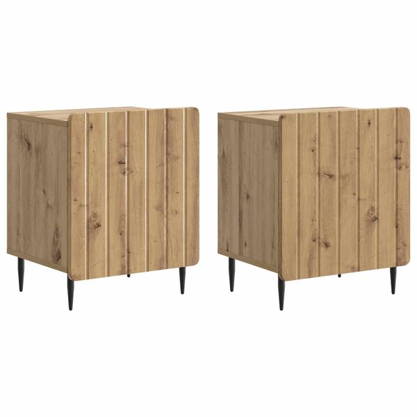 vidaXL Nočný stolík 2 pcs Dub artisan 43 x 34,5 x 52 cm