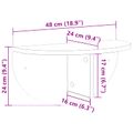 vidaXL Stenná polica Nástenná montáž Vysoký lesk bielej