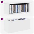 vidaXL Roh na skladovanie CD 2 ks Biela 40 x 17 x 17 cm