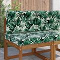 vidaXL Vankúš na vonkajšiu pohovku Polyester Vzor s listami 60 x 60 cm