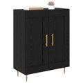 vidaXL Servírovacia skriňa Čierny dub 69,5 x 34 x 90 cm