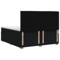 vidaXL LED boxspring posteľ s matracom Čierna 140 x 200 cm Látka
