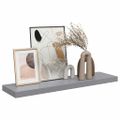 vidaXL Plávajúca nástenná polica, sivá 90x23,5x3,8 cm, MDF