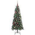 vidaXL Umelý vianočný stromček Zelená 150 cm PVC, plast a oceľ