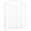 vidaXL Oblúkový gabionový kôš 200x50x220/240 cm pozinkované železo