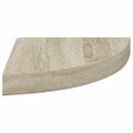 vidaXL Plávajúce rohové police 2 ks, dubové 25x25x3,8 cm, MDF