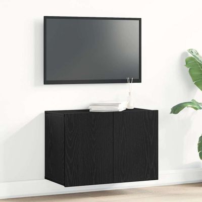 vidaXL TV skrinka, čierny dub, 60x30x41 cm, umelé drevo