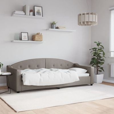vidaXL Posteľný rám sivohnedý 80x200 cm látka