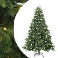 vidaXL Umelý vianočný stromček s 300 LED-i Zelená 210 cm PE a PVC