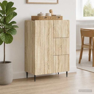 vidaXL Servírovacia skriňa Dub sonoma 66 x 34,5 x 91,5 cm