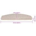vidaXL Schodové rohože 20 ks 65x24x4 cm taupe polkruhové veľké
