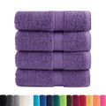 vidaXL Prémiové umývacie utierky SOLUND 4 ks fialové 30x30 cm 600 g/m²
