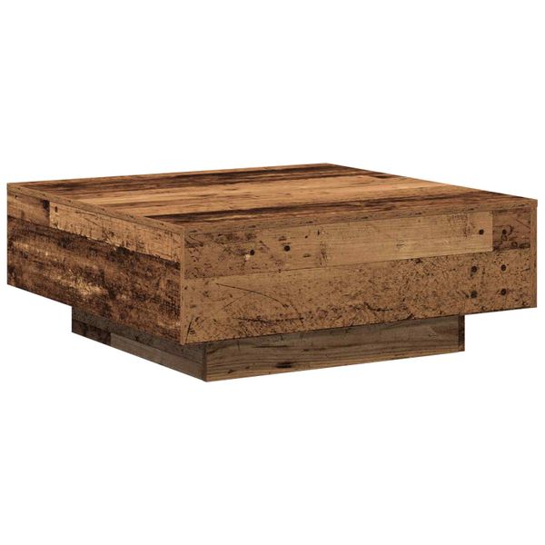 vidaXL Konferenčný stolík Staré drevo 80 x 80 x 31 cm