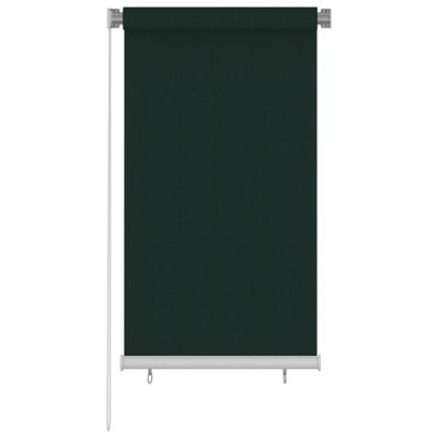 vidaXL Vonkajšia zatemňovacia roleta 85 (Š) x 140 (V) cm tmavozelená HDPE