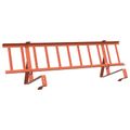 vidaXL Strážca snehu na streche Červená 100 x 29,5 x 34,5 cm Oceľ