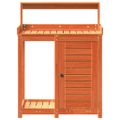vidaXL Stôl na presádzanie s policami hnedý 82,5x50x109,5 cm borovica