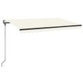 vidaXL Automatická zaťahovacia markíza 400x300 cm krémová