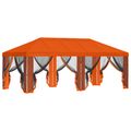 vidaXL Kryt altánku s bočnými stenami Oranžová 600,5 x 300,5 cm