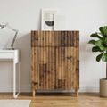 vidaXL Servírovacia skriňa so zásuvkou Staré drevo 66 x 34,5 x 90 cm