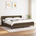 vidaXL Boxspring posteľ s matracom tmavohnedá 200x200 cm látka