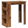 vidaXL Barový stôl s úložným stojanom Old Wood 102x50x103,5 cm