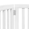 vidaXL Brána pre psa skladacia 3 panely biela 150 cm topoľové drevo